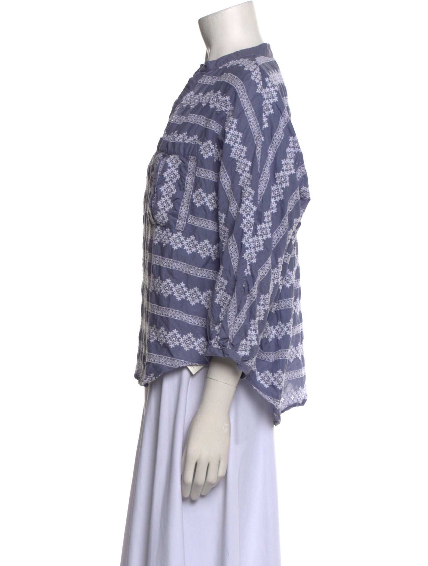 Band of Outsiders Striped V-Neck Blouse