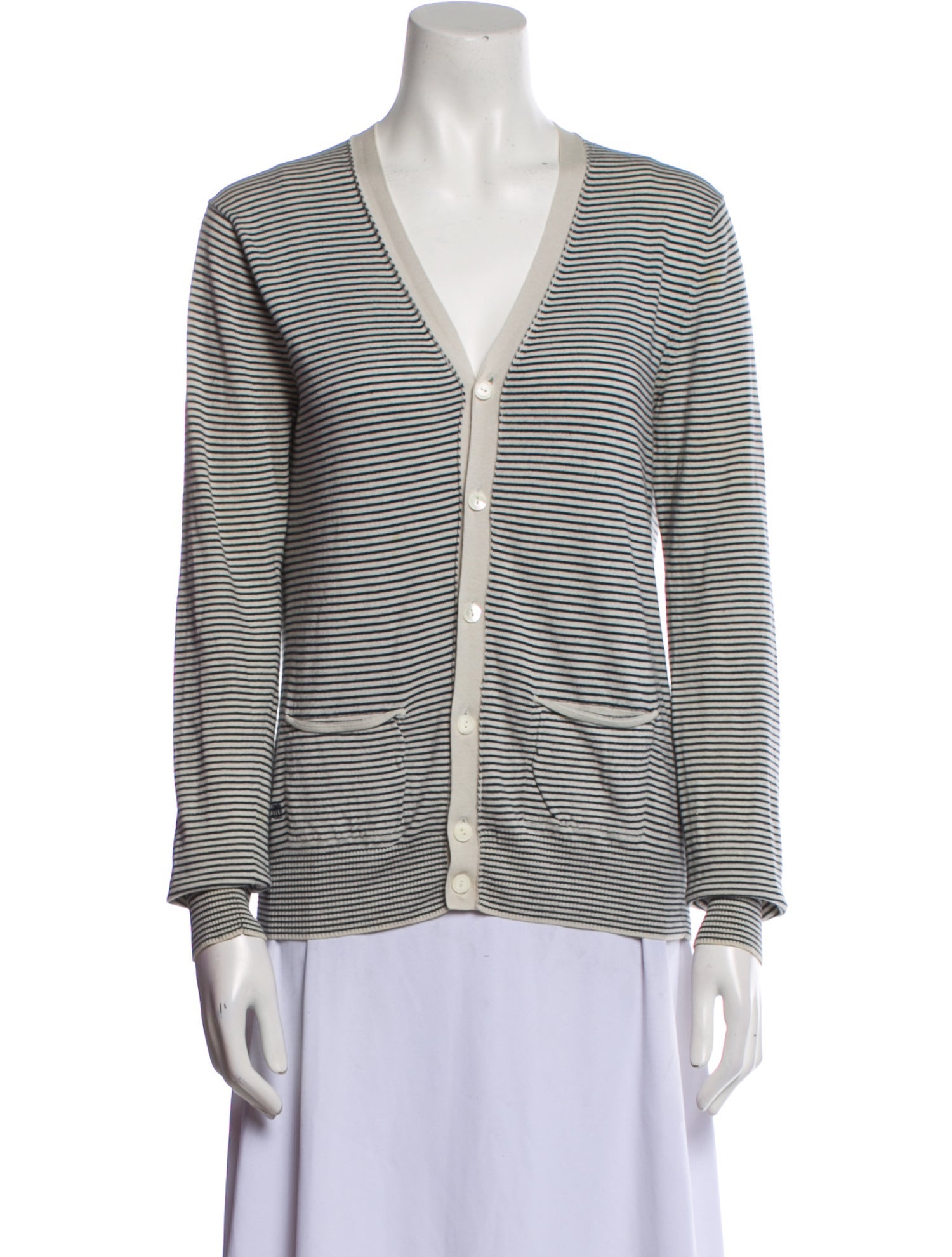 Band of Outsiders Striped V-Neck Sweater