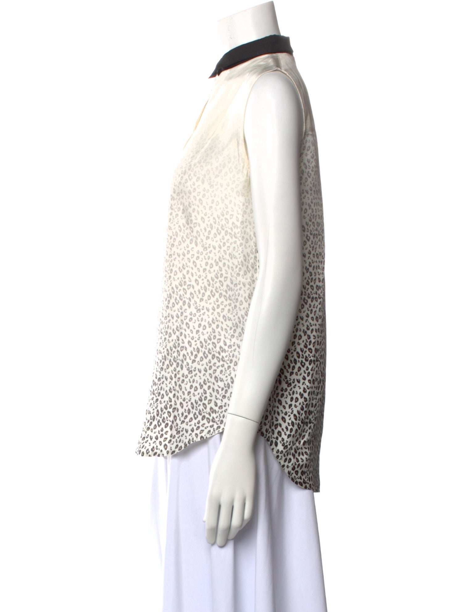 Band of Outsiders Silk Mock Neck Top