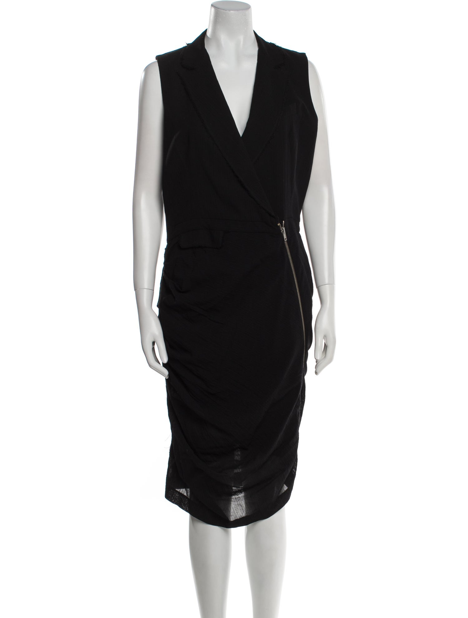 Band of Outsiders Wool Midi Length Dress