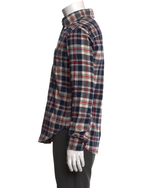 Band of Outsiders Plaid Print Long Sleeve Shirt