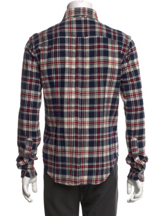 Band of Outsiders Plaid Print Long Sleeve Shirt
