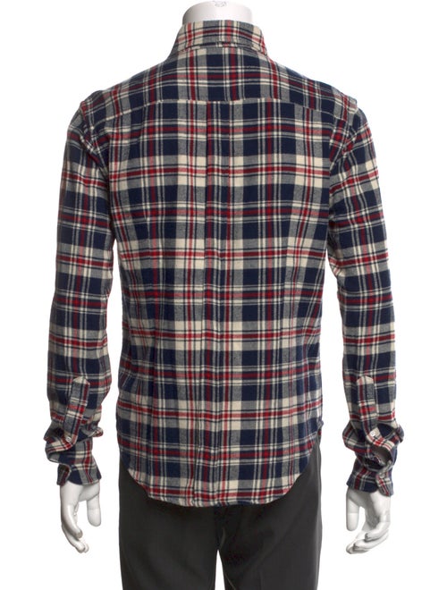 Band of Outsiders Plaid Print Long Sleeve Shirt
