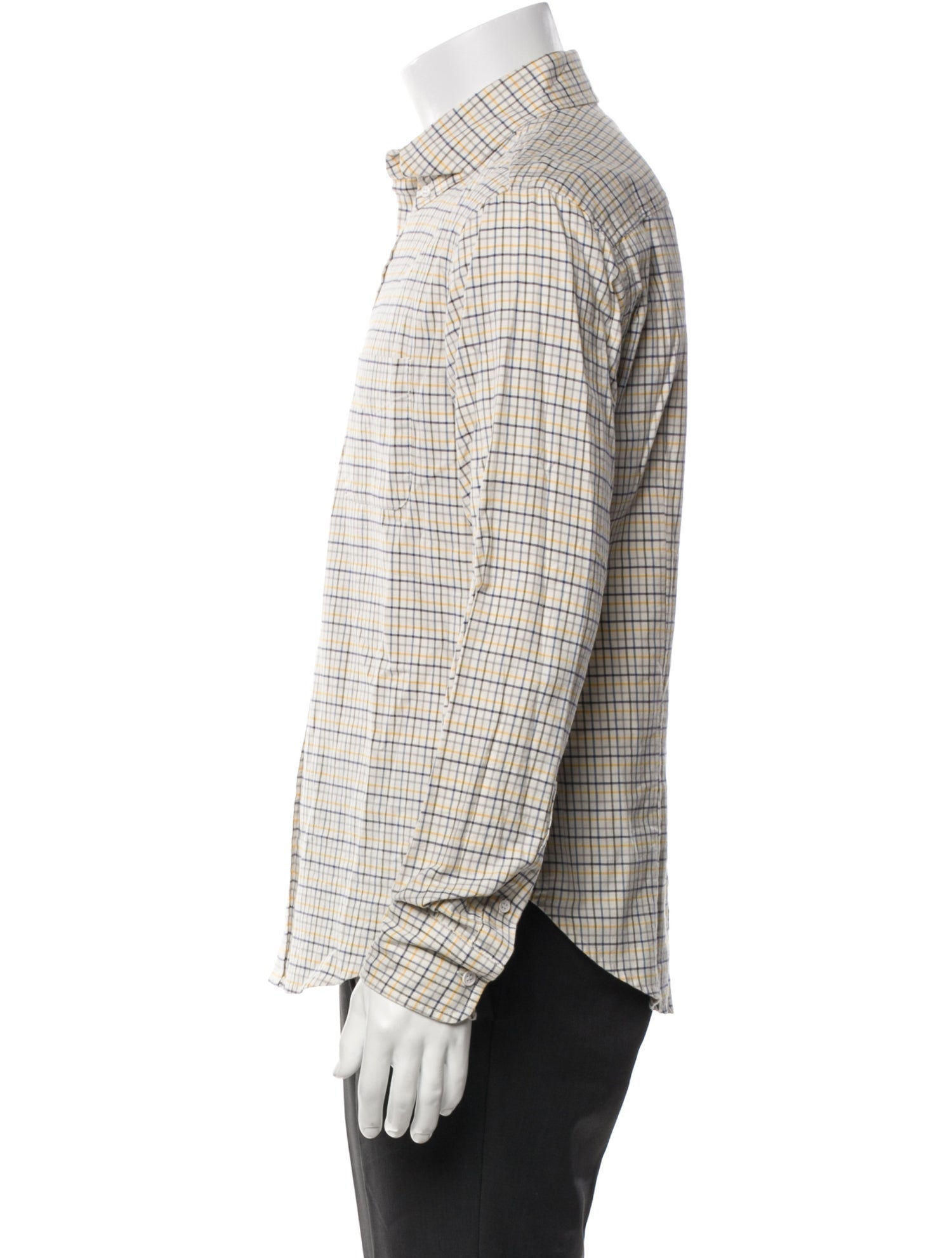 Band of Outsiders Plaid Print Long Sleeve Western Shirt