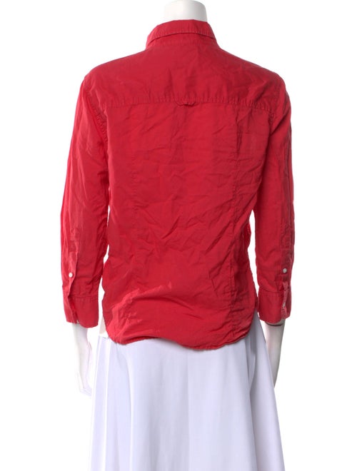 Band of Outsiders Three-Quarter Sleeve Button-Up Top