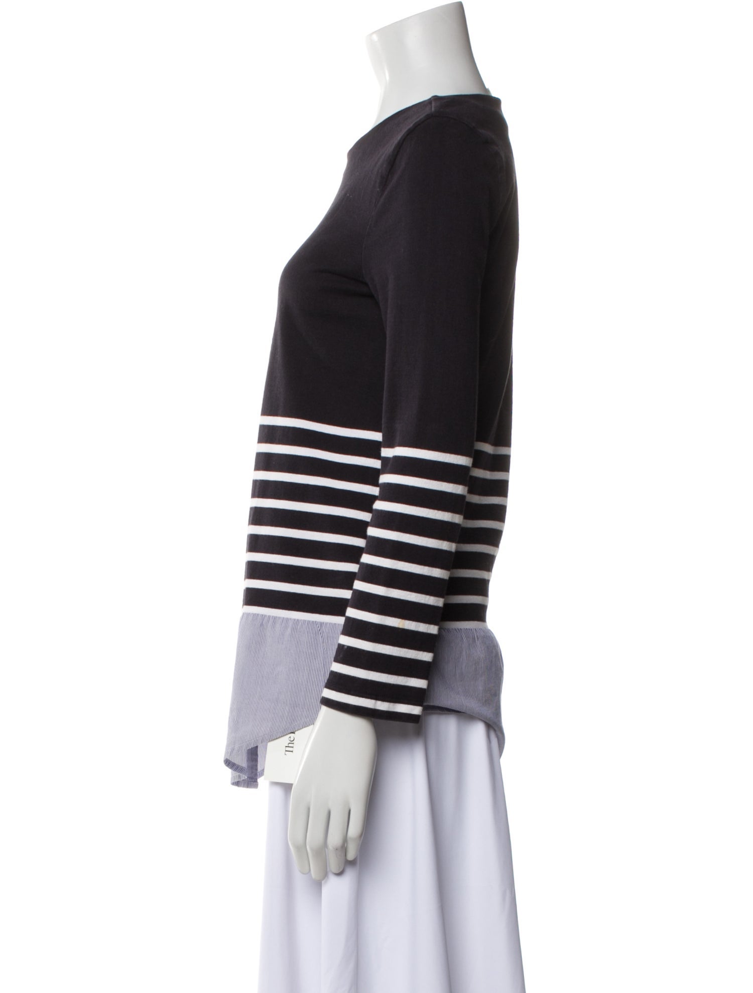 Band of Outsiders Striped Bateau Neckline Top