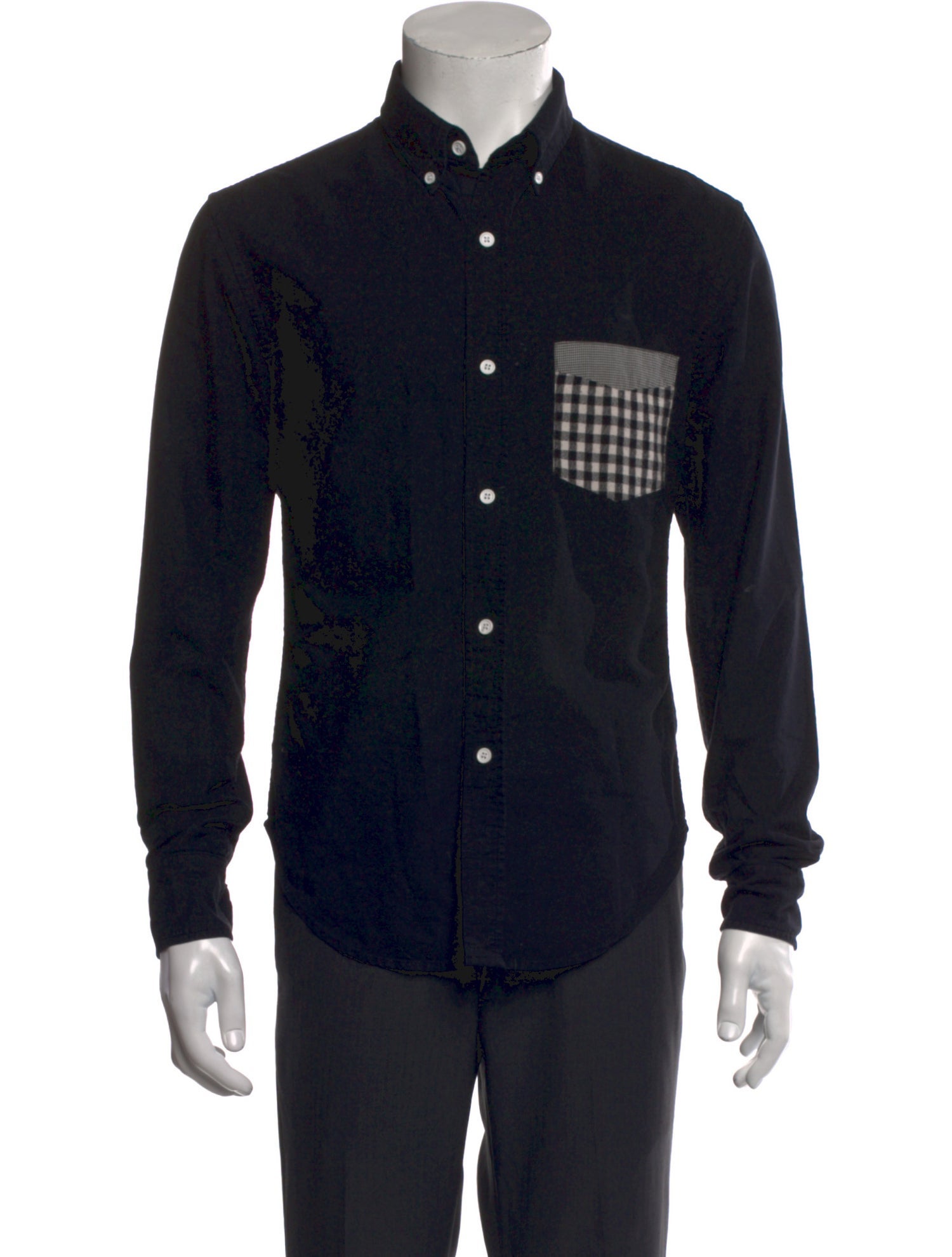 Band of Outsiders Plaid Print Long Sleeve Shirt