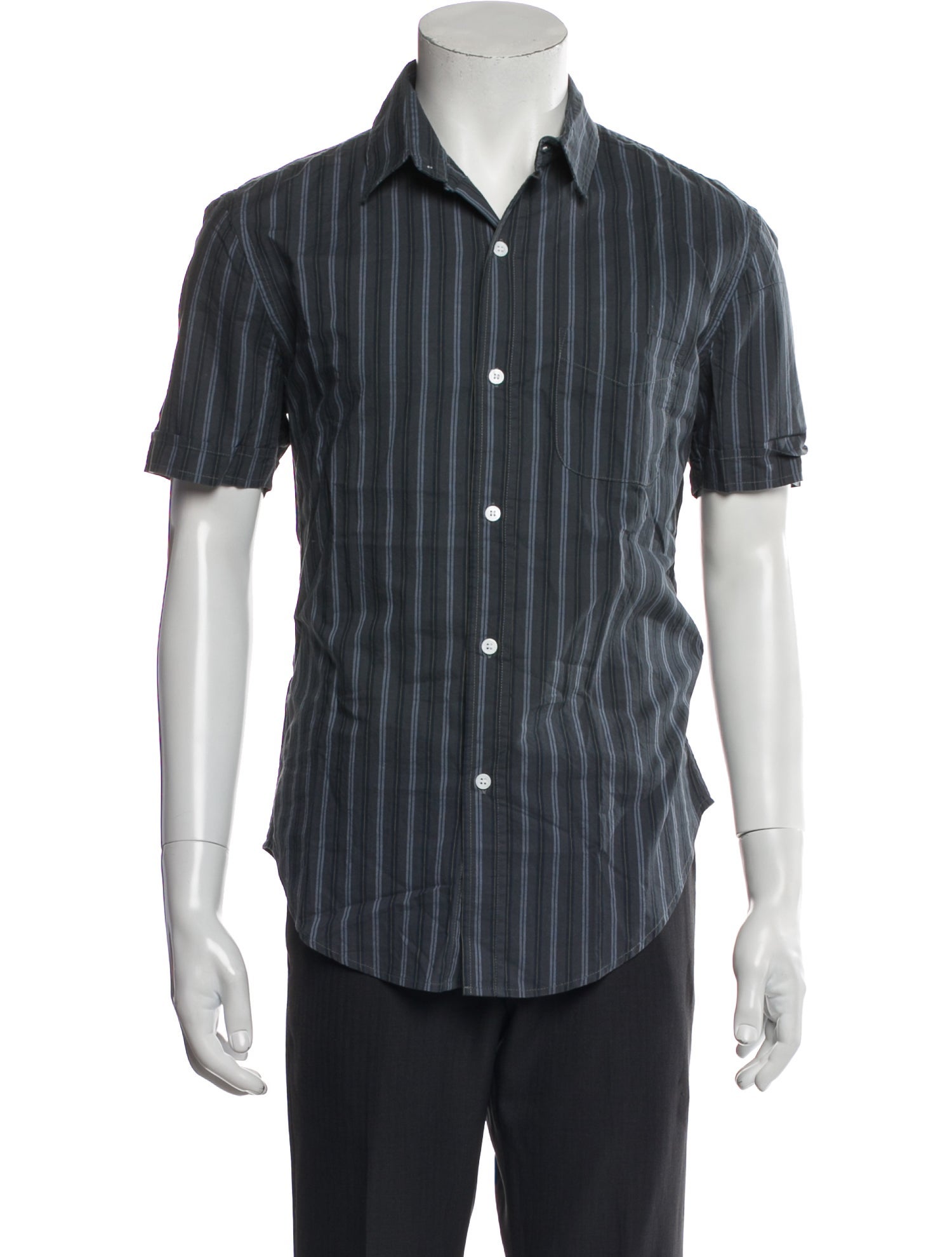 Band of Outsiders Striped Short Sleeve Shirt