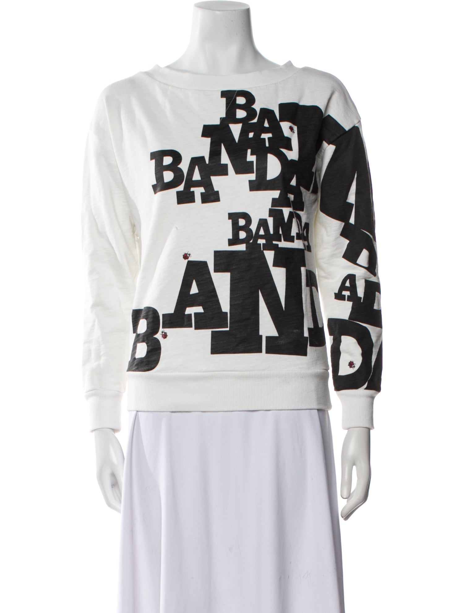 Band of Outsiders Graphic Print Crew Neck Sweatshirt