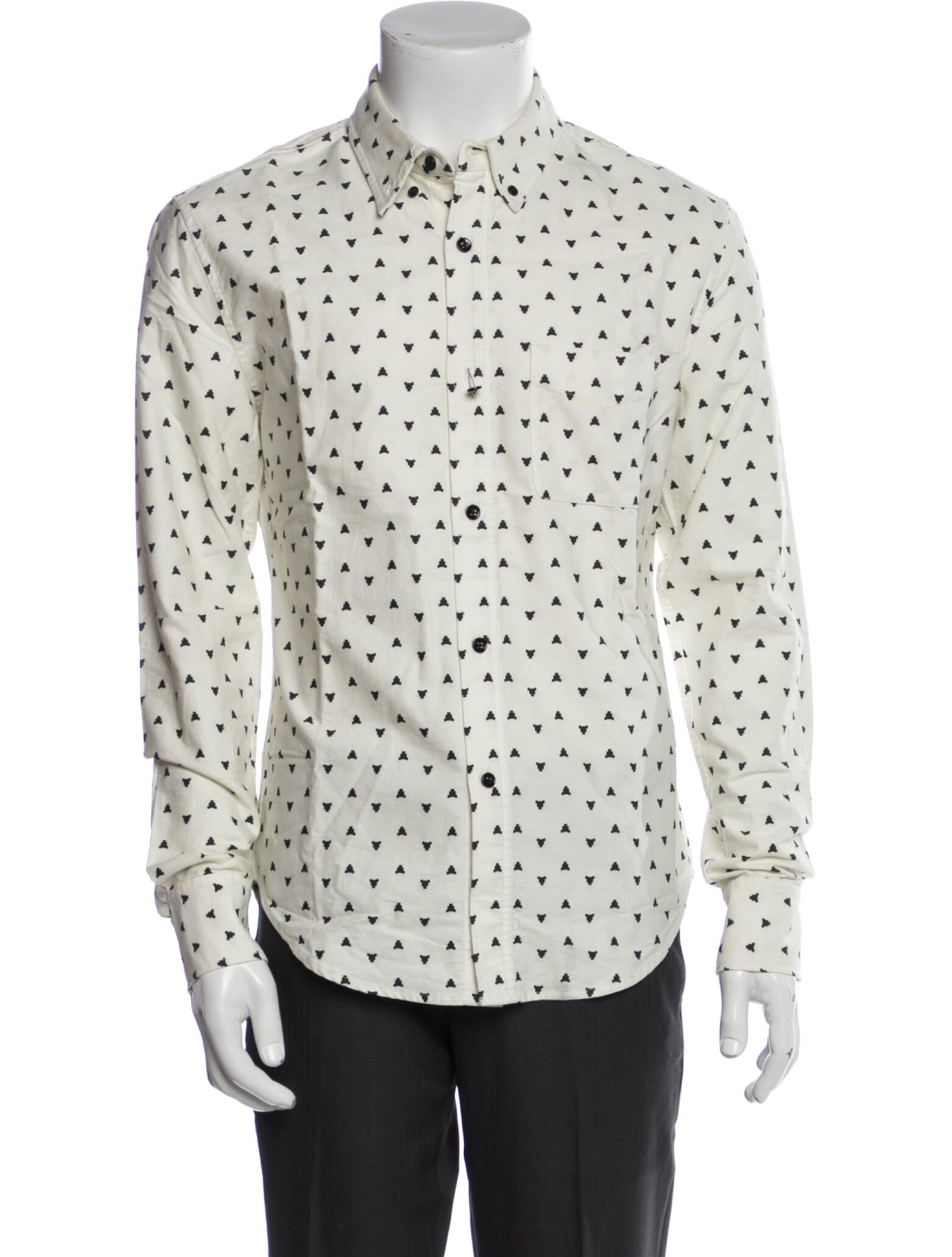 Band of Outsiders Polka Dot Print Long Sleeve Shirt