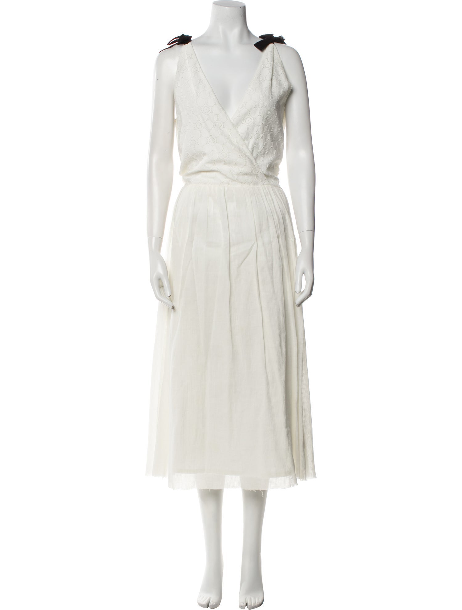 Band of Outsiders V-Neck Long Dress