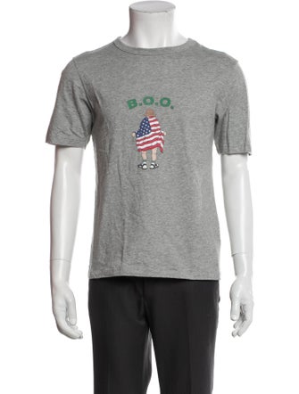 Band of Outsiders Graphic Print Crew Neck T-Shirt