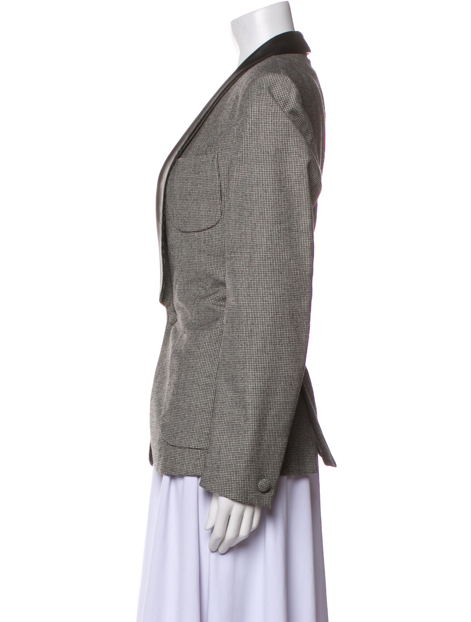 Band of Outsiders Virgin Wool Houndstooth Print Blazer