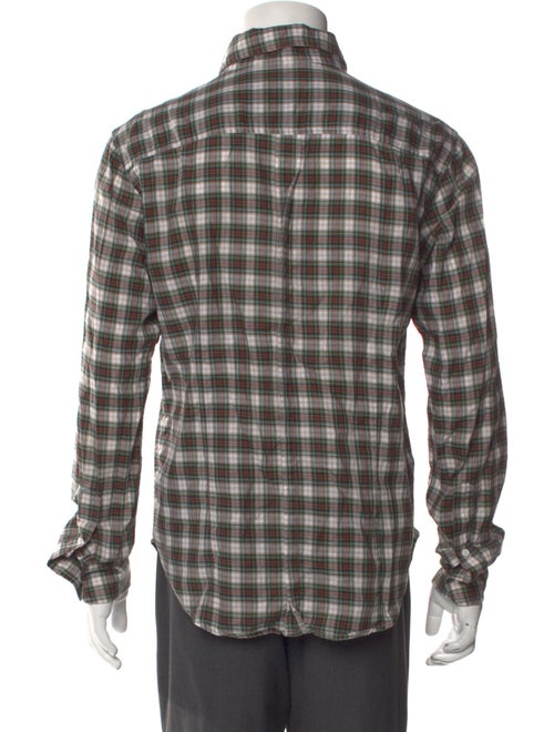 Band of Outsiders Plaid Print Long Sleeve Shirt
