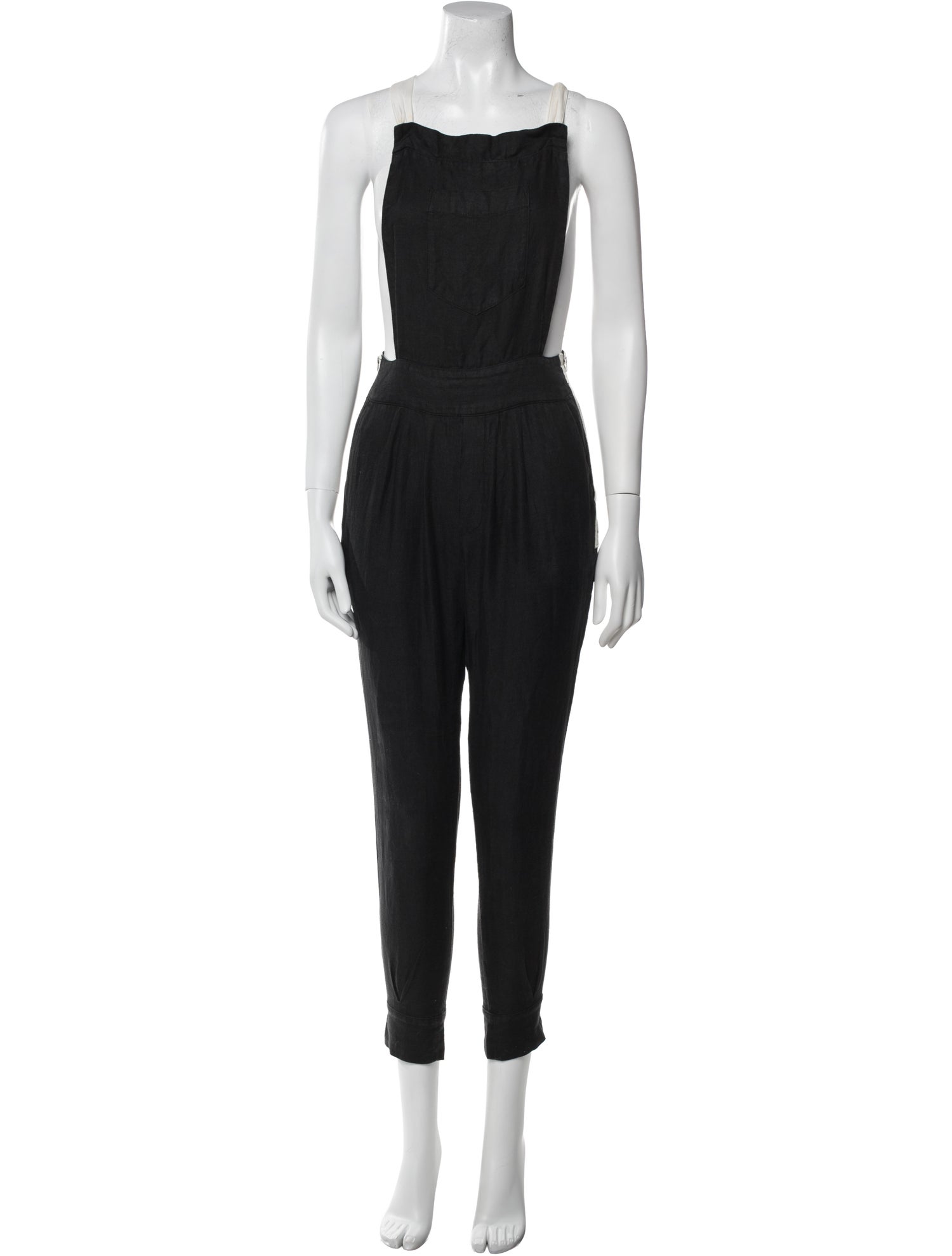 Band of Outsiders Linen Square Neckline Jumpsuit