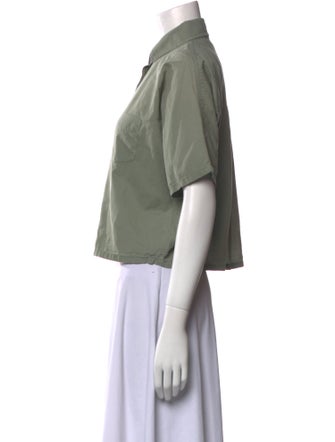 Band of Outsiders Short Sleeve Crop Top