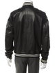 Band of Outsiders Leather Striped Bomber Jacket