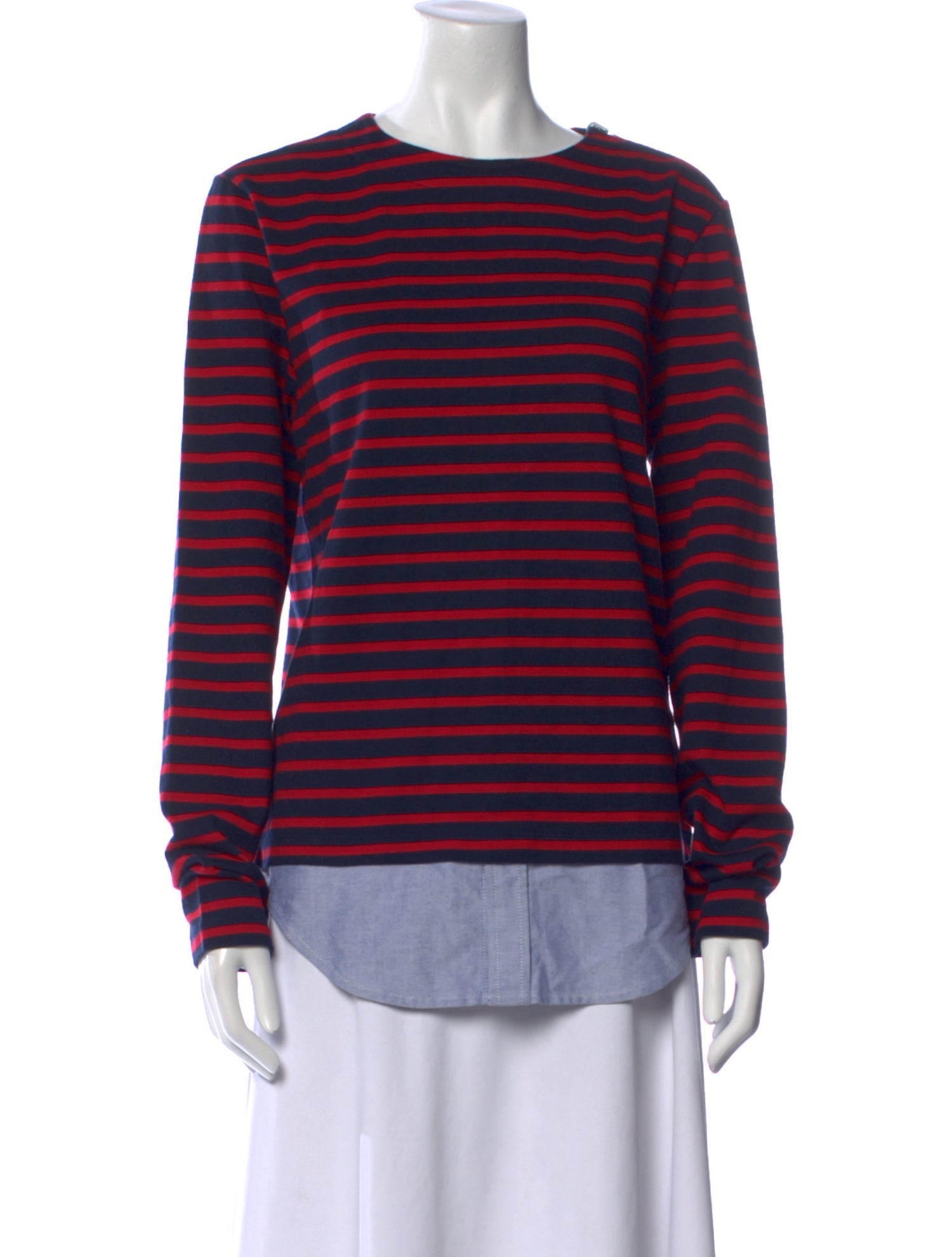 Band of Outsiders Striped Crew Neck Sweatshirt