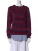 Band of Outsiders Striped Crew Neck Sweatshirt