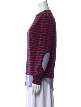 Band of Outsiders Striped Crew Neck Sweatshirt
