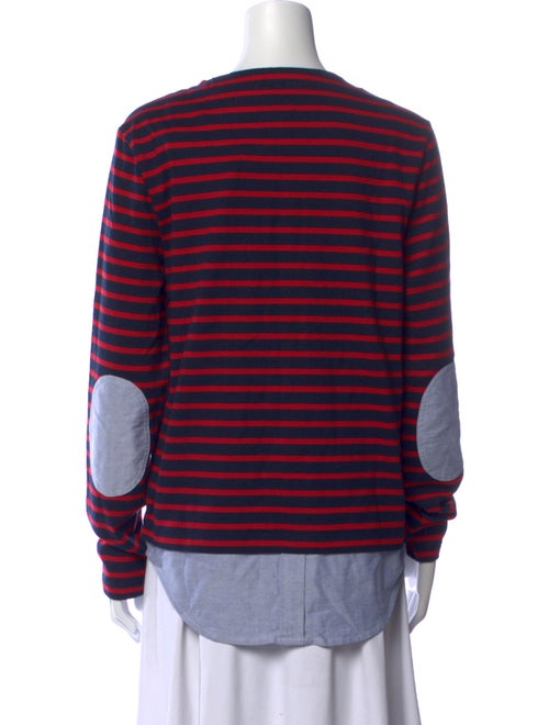 Band of Outsiders Striped Crew Neck Sweatshirt