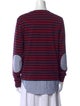 Band of Outsiders Striped Crew Neck Sweatshirt