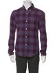 Band of Outsiders Plaid Print Long Sleeve Shirt