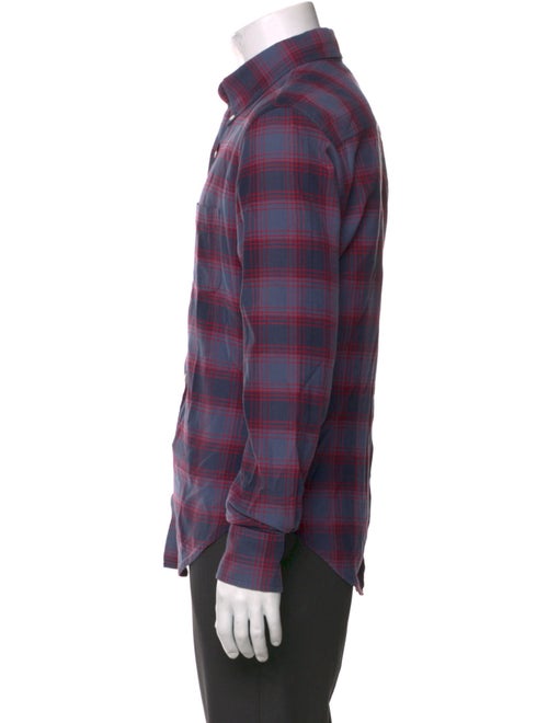 Band of Outsiders Plaid Print Long Sleeve Shirt