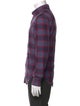 Band of Outsiders Plaid Print Long Sleeve Shirt
