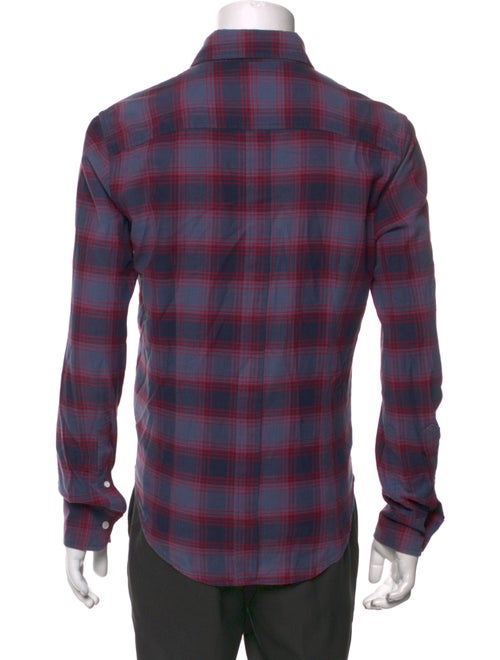 Band of Outsiders Plaid Print Long Sleeve Shirt