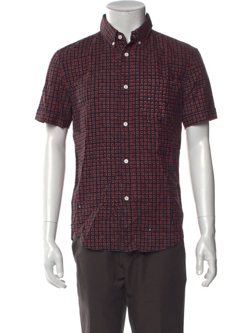 Band of Outsiders Plaid Print Short Sleeve Shirt