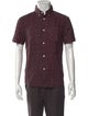 Band of Outsiders Plaid Print Short Sleeve Shirt