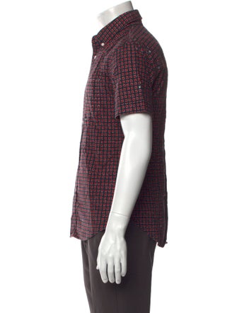 Band of Outsiders Plaid Print Short Sleeve Shirt