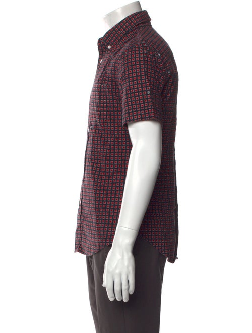 Band of Outsiders Plaid Print Short Sleeve Shirt