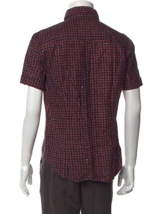 Band of Outsiders Plaid Print Short Sleeve Shirt