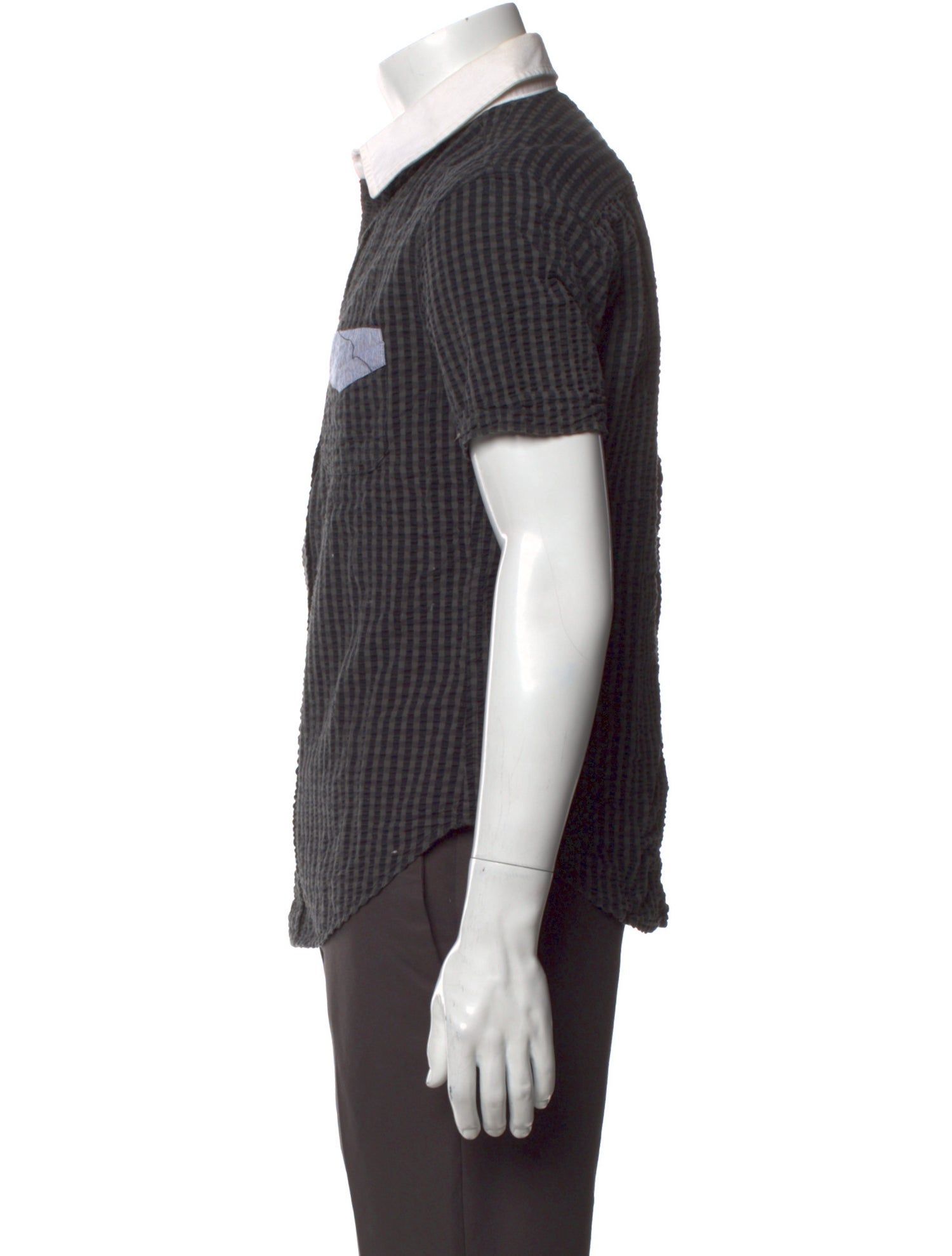 Band of Outsiders Plaid Print Short Sleeve Shirt