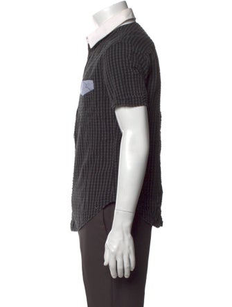 Band of Outsiders Plaid Print Short Sleeve Shirt