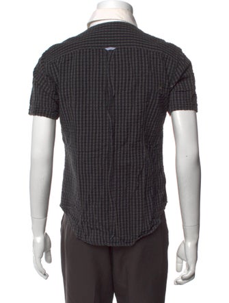 Band of Outsiders Plaid Print Short Sleeve Shirt