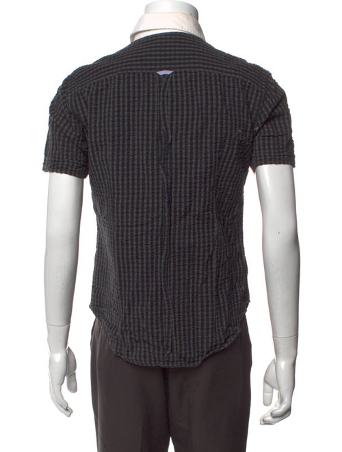Band of Outsiders Plaid Print Short Sleeve Shirt