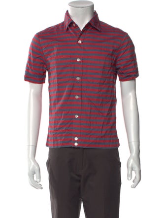 Band of Outsiders Striped Short Sleeve Shirt