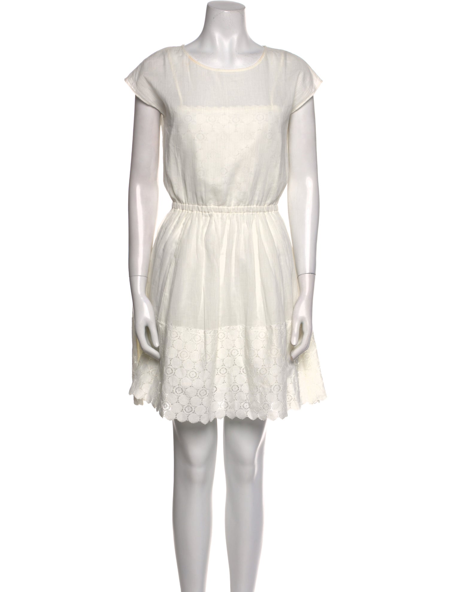 Band of Outsiders Bateau Neckline Mini Dress
