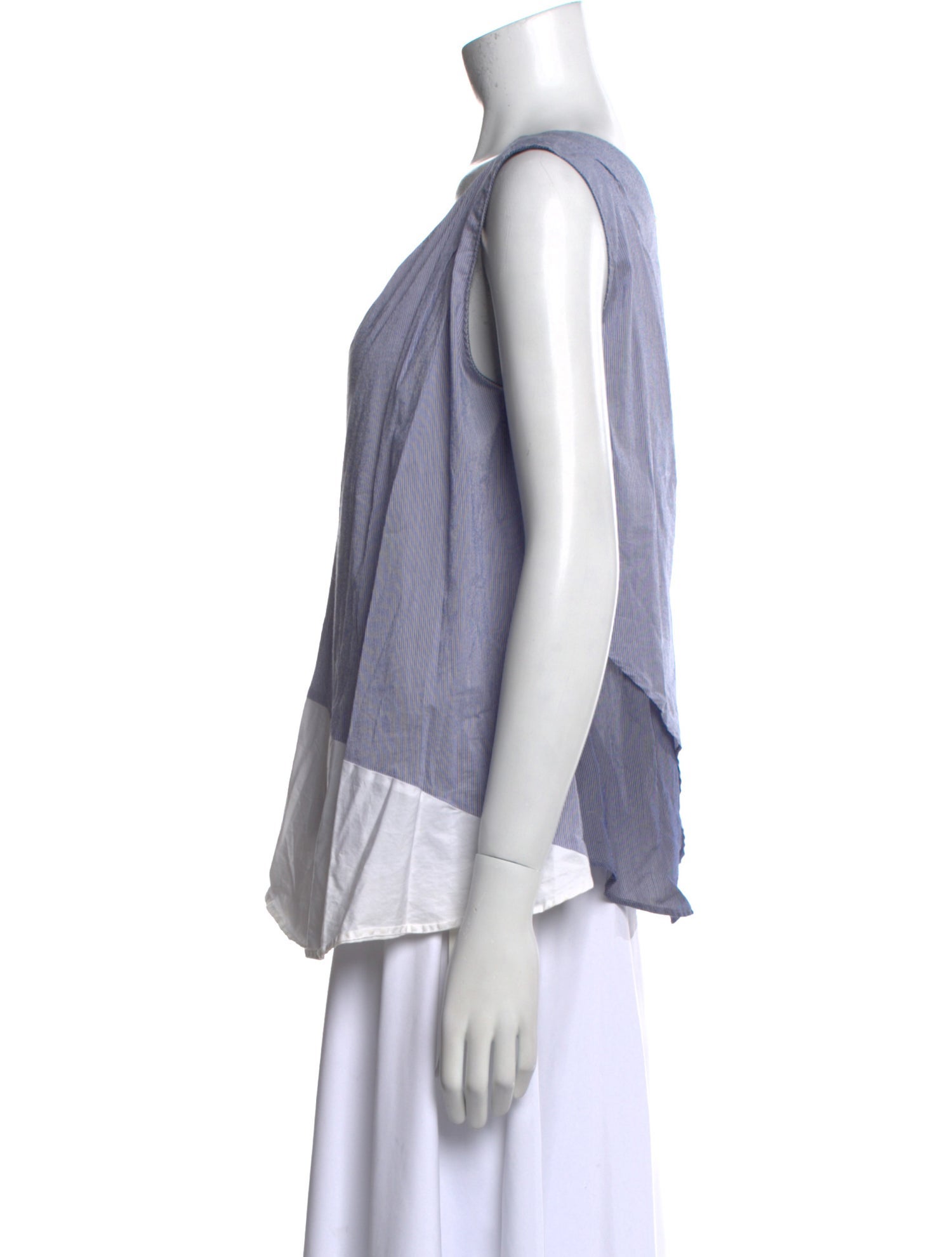 Band of Outsiders Colorblock Pattern V-Neck Top