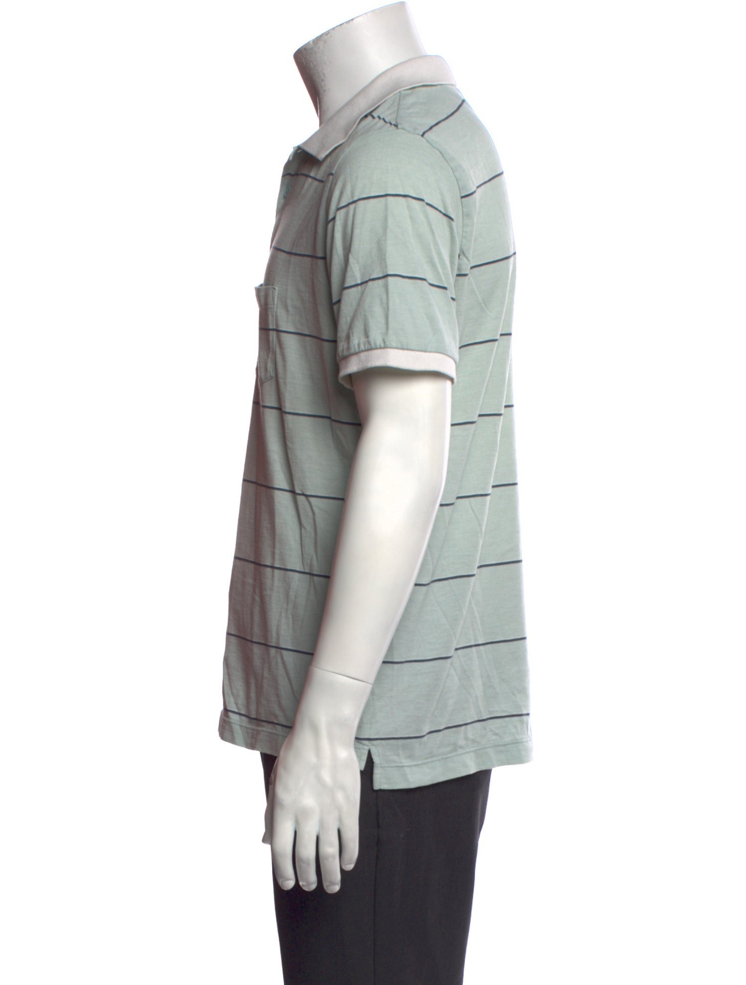 Band of Outsiders Striped V-Neck Polo Shirt