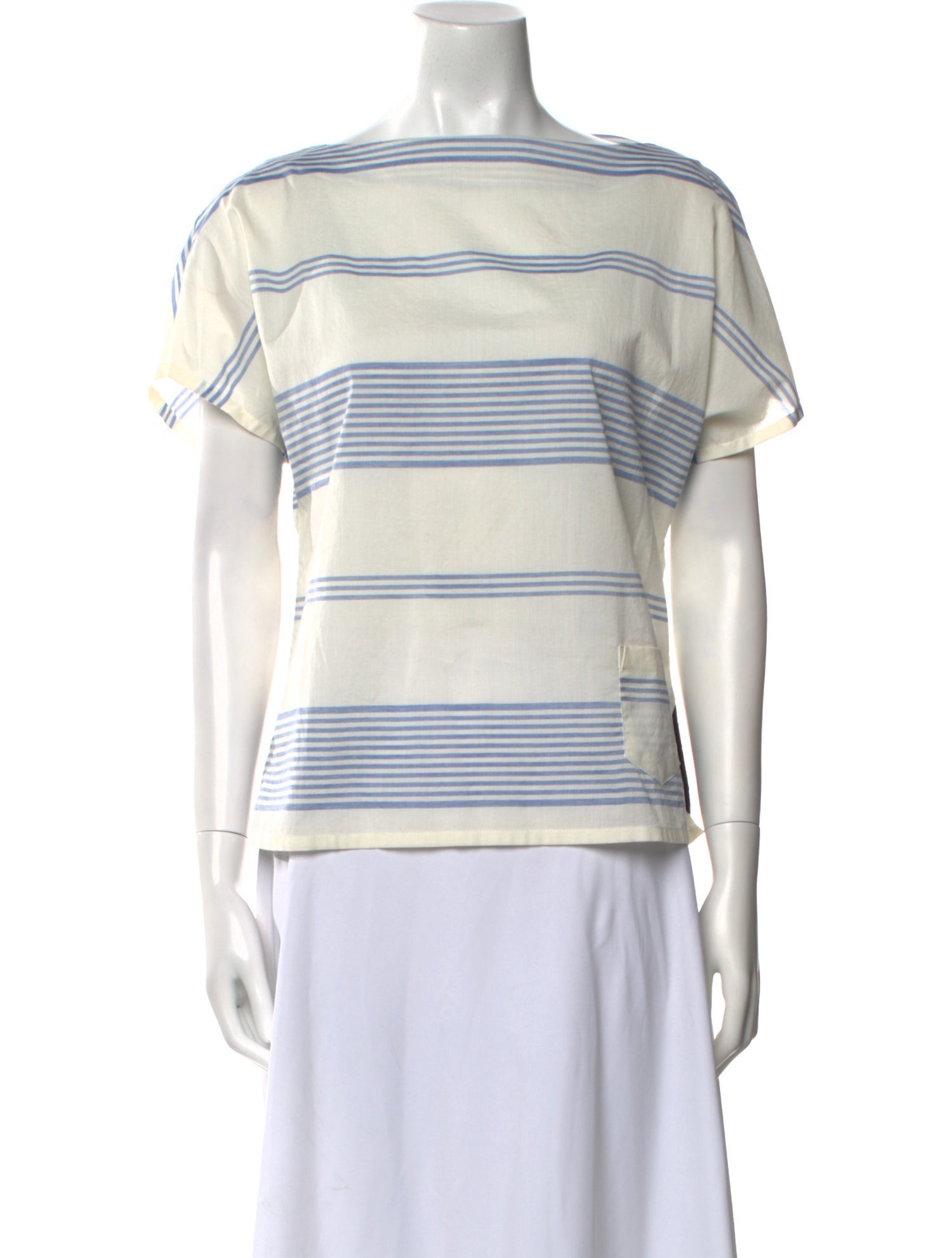 Band of Outsiders Striped Bateau Neckline Top