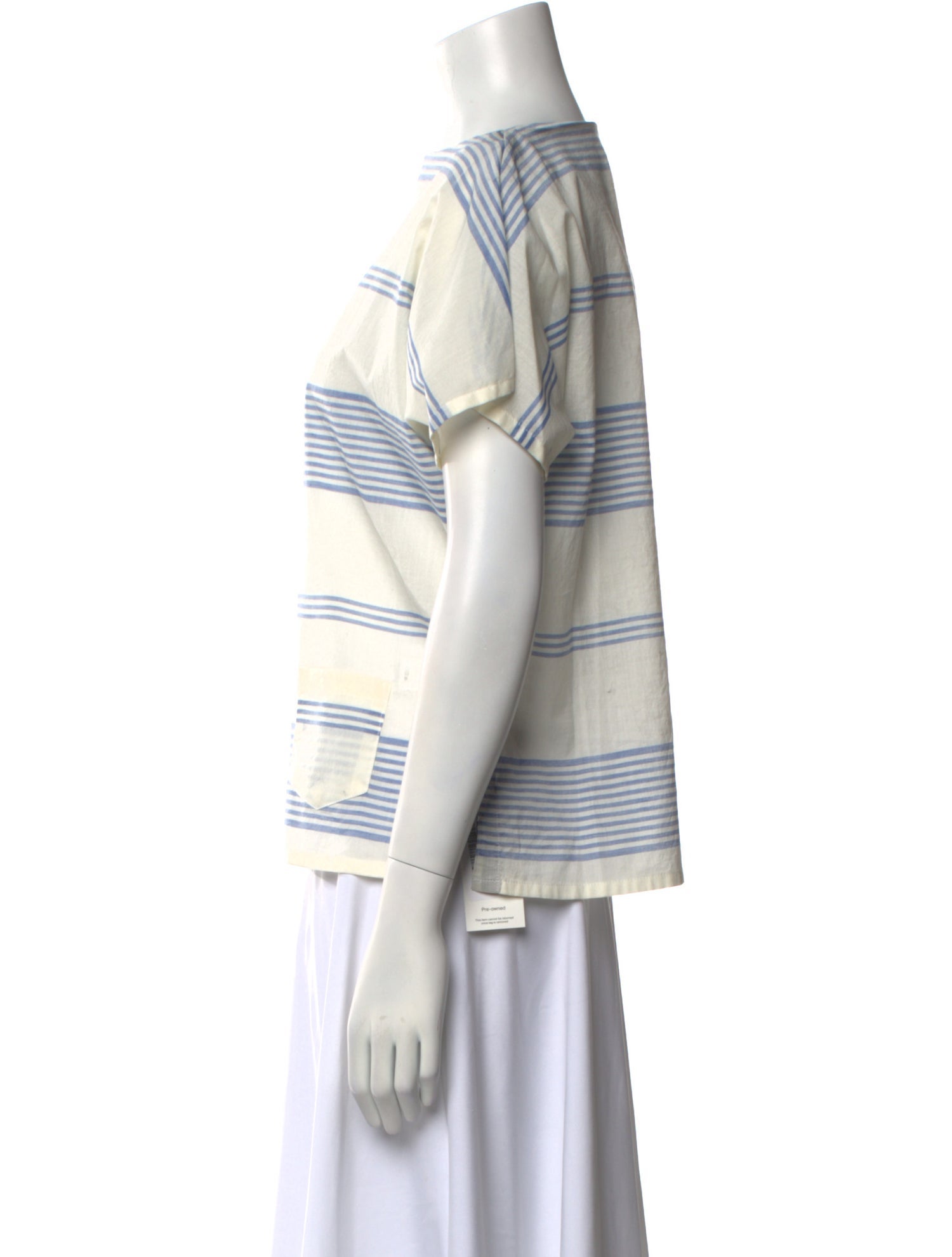 Band of Outsiders Striped Bateau Neckline Top