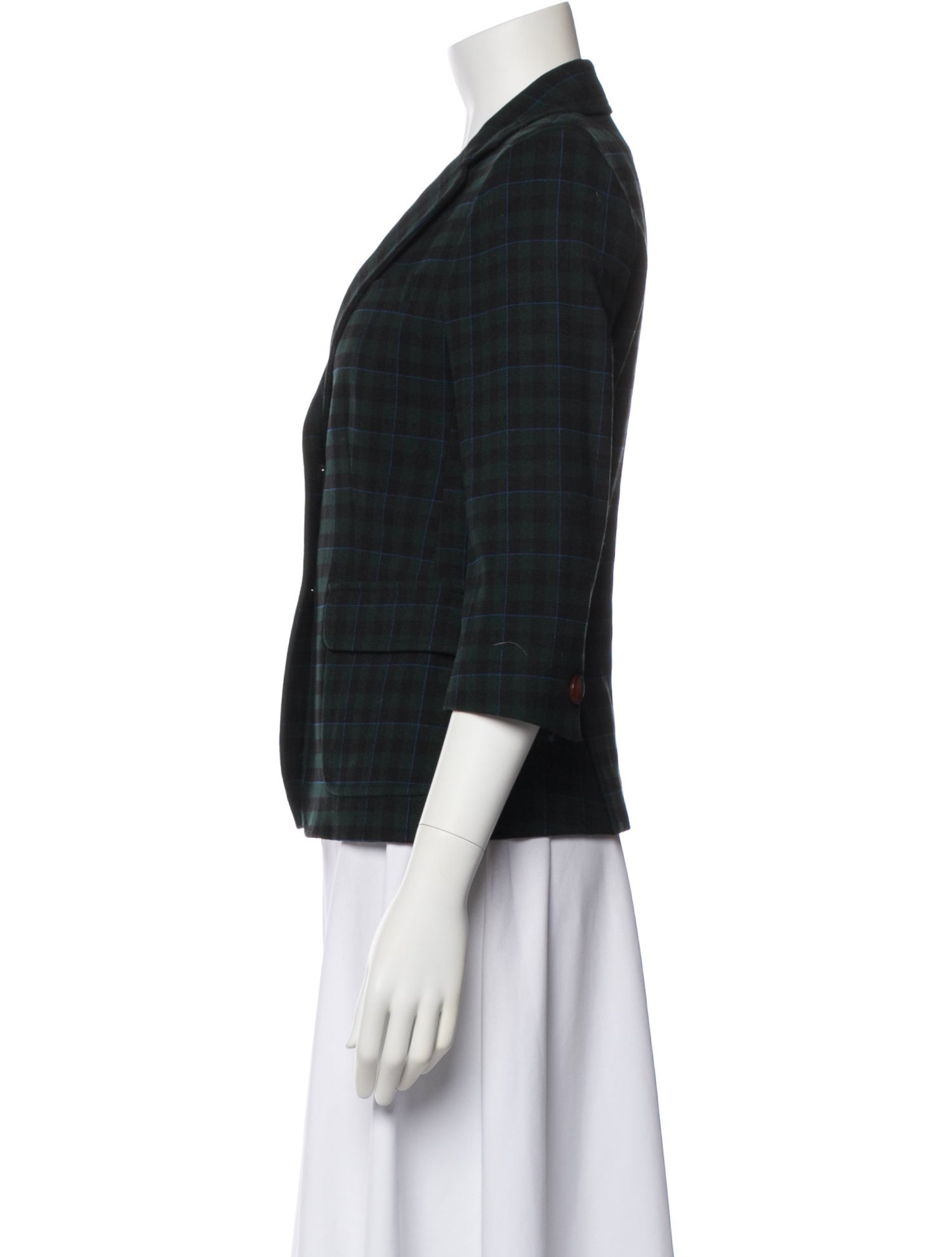 Band of Outsiders Plaid Print Blazer