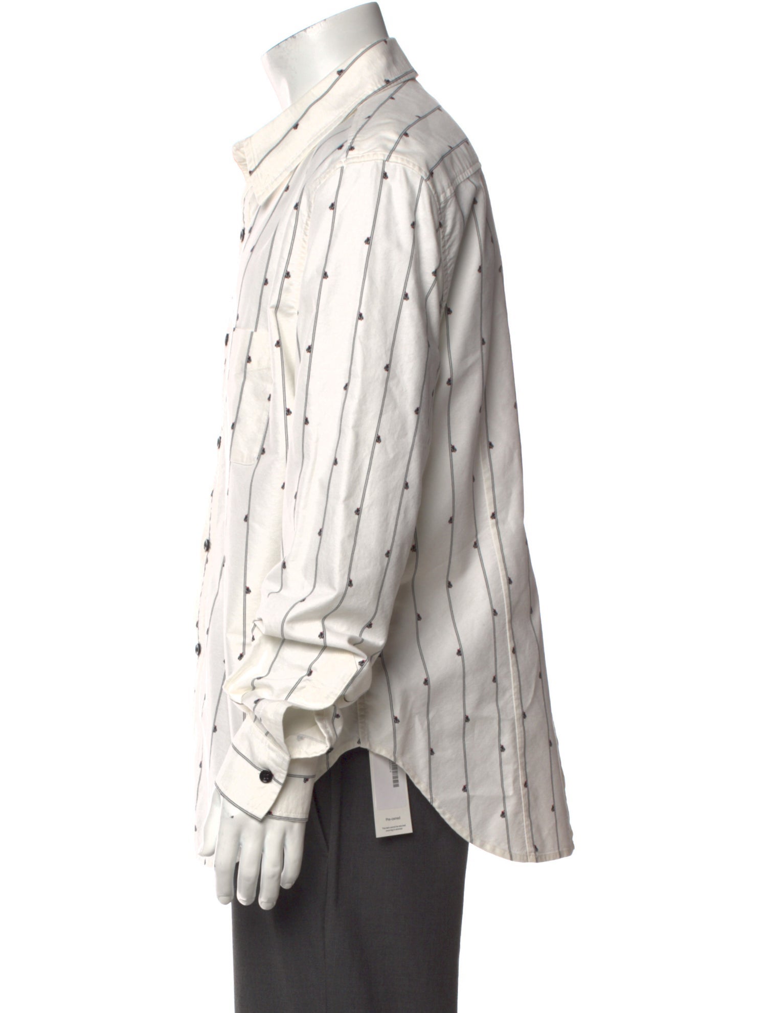 Band of Outsiders Striped Long Sleeve Western Shirt