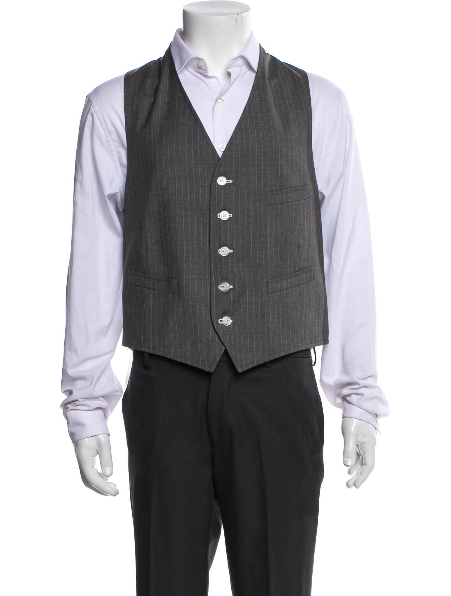 Band of Outsiders Wool Striped Suit Vest