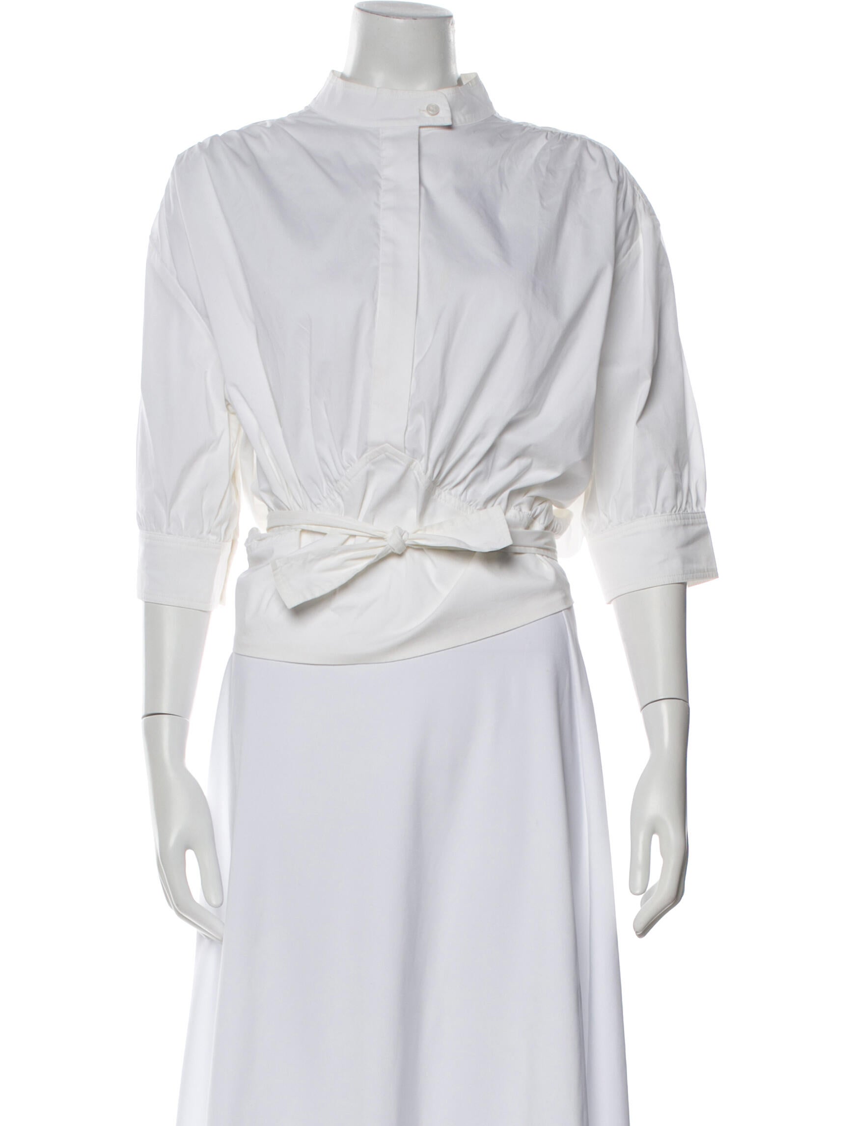 By Any Other Name Mock Neck Three-Quarter Sleeve Crop Top