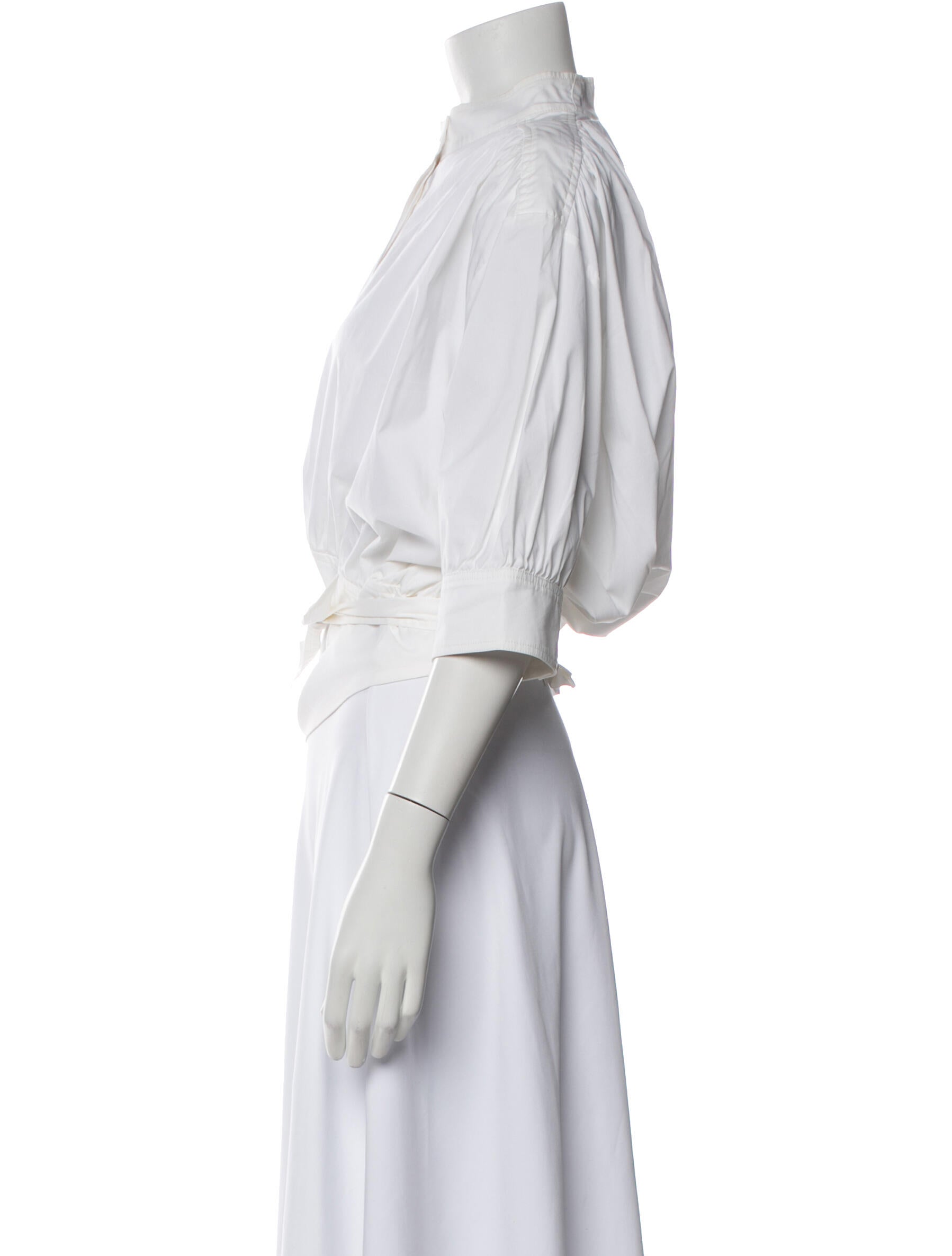 By Any Other Name Mock Neck Three-Quarter Sleeve Crop Top